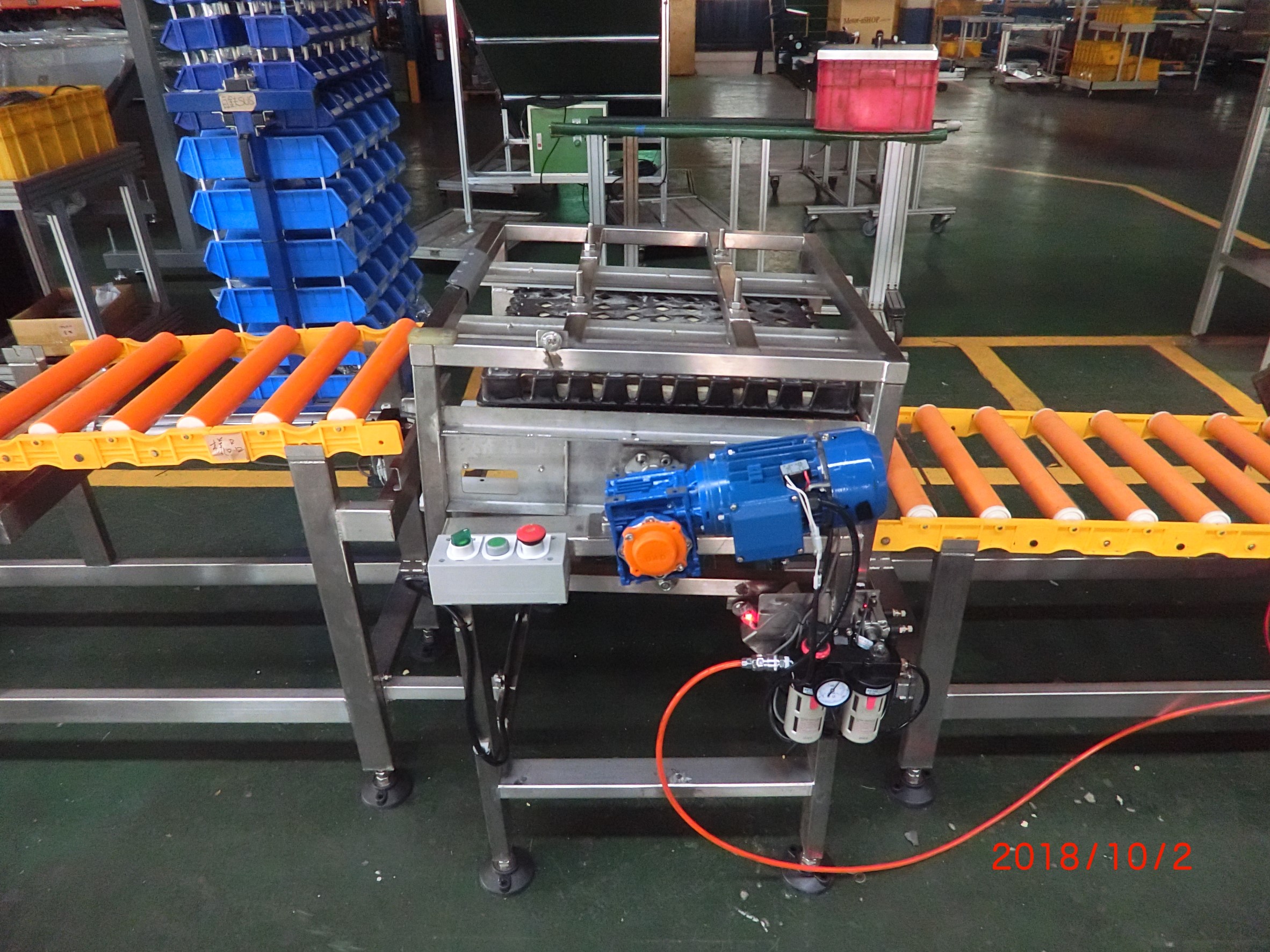 不锈钢汽缸移载滚筒式输送机-沅祐企业有限公司